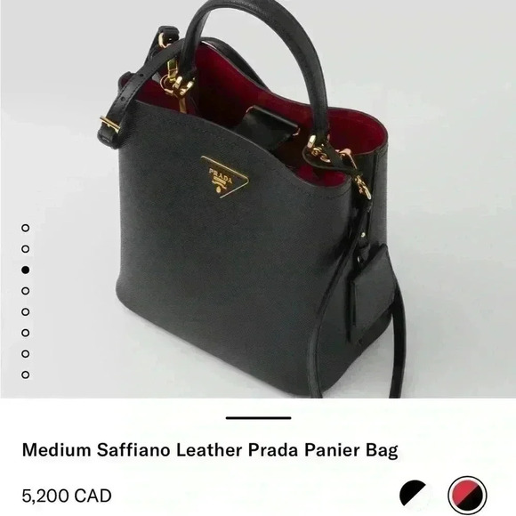 Prada Medium Saffiano  Leather Panier Bag - Picture 10 of 12